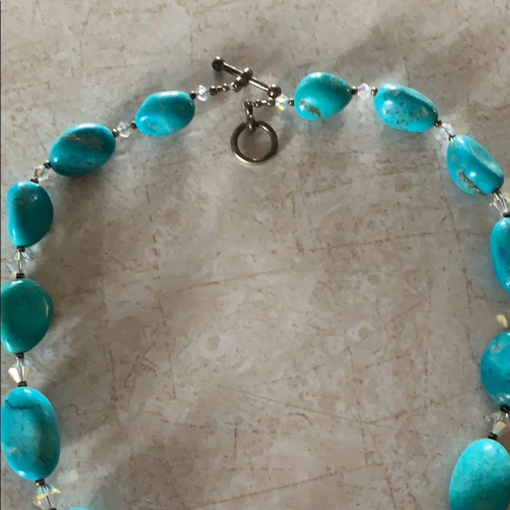 Ladies turquoise cross necklace - Picture 4 of 4